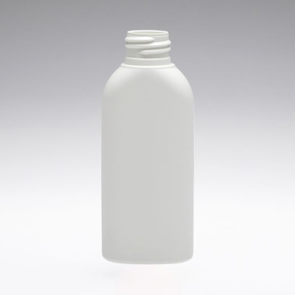 100 ml PE Bottles oval white 24/410