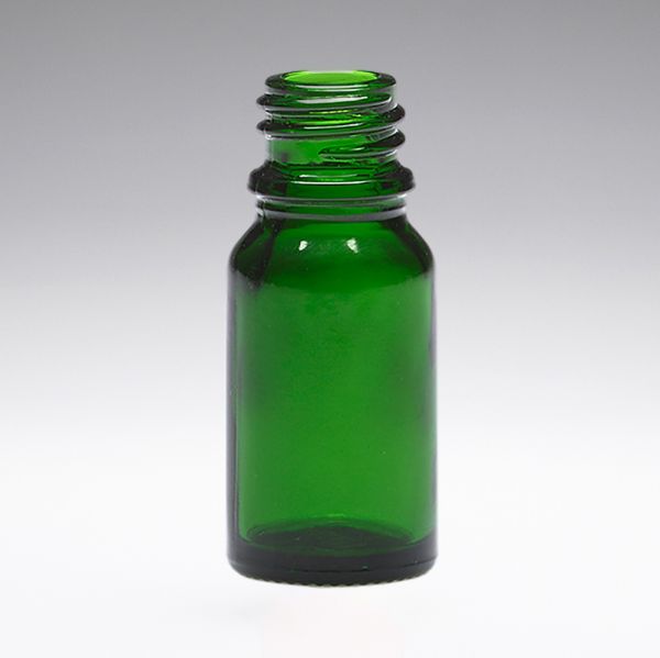 10 ml Glass bottles green DIN18