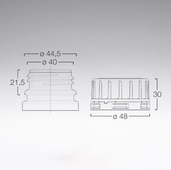 Tamper-evident closure black, DIN 40