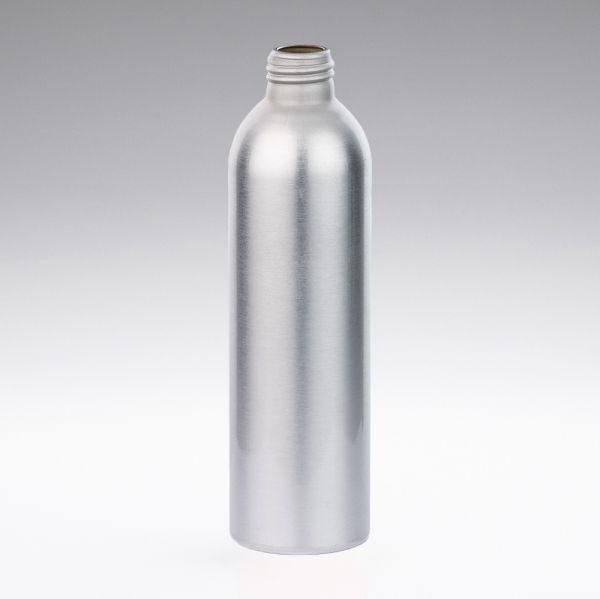 150 ml aluminium bottles, round, colourless, lacquered, 24/410