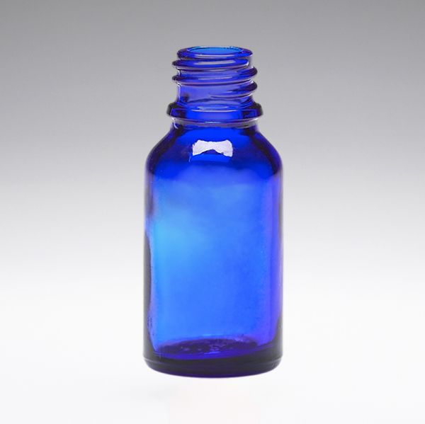 15 ml Bouteilles en verre bleu DIN18