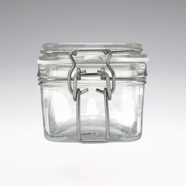 200 ml square preserve jar with swing stopper