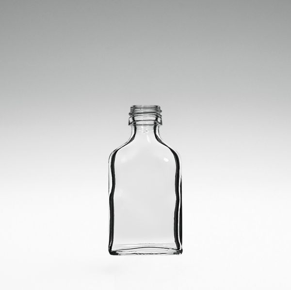 20 ml mini bottles made of glass, oval, DIN18, crystal clear