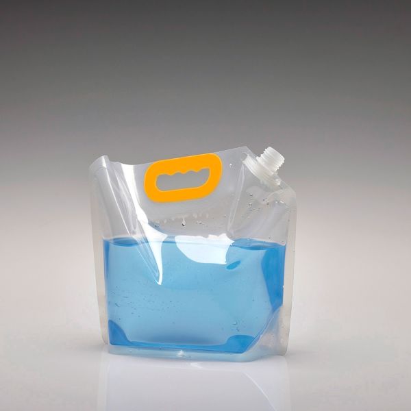 2.5 litre stand-up pouch Doypack with handle transparent