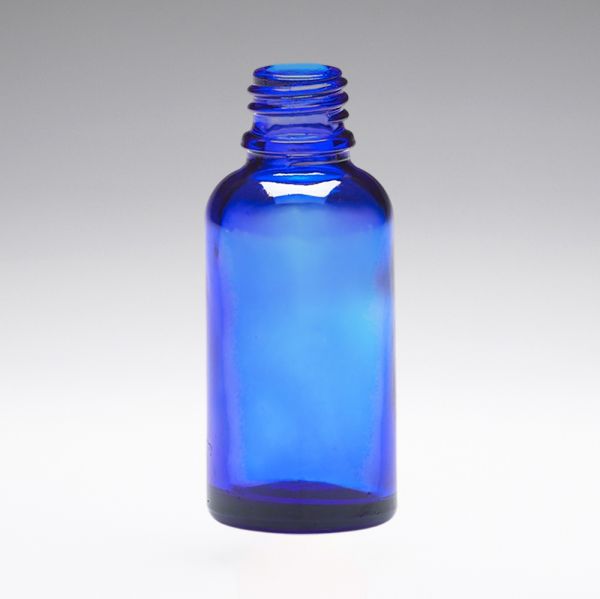 30 ml Bouteilles en verre bleu DIN18