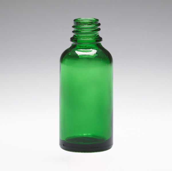 30 ml Glass bottles green DIN18