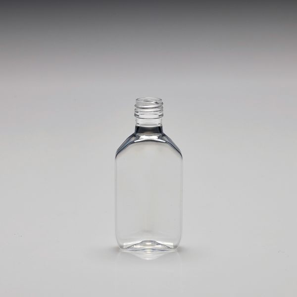 50 ml Liquor bottles, oval, PET, PP18, crystal clear