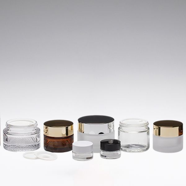 30 ml glass amber cosmetic jar