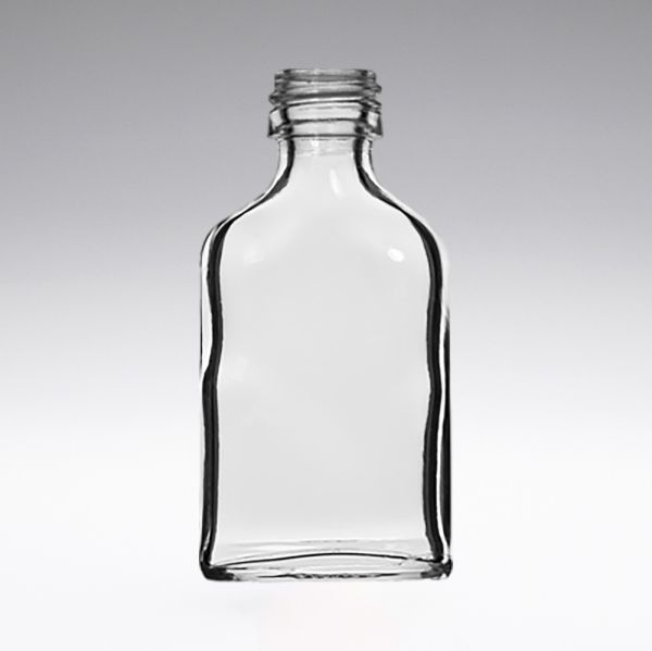 20 ml mini bottles made of glass, oval, DIN18, crystal clear