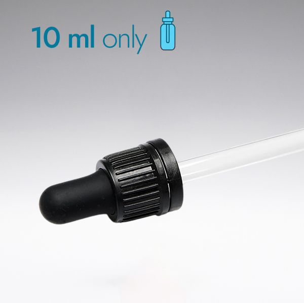 Pipette mit Erstöffnungsgarantie schwarz 52 mm 18/410