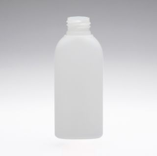 100 ml PE Bottles oval transparent 24/410