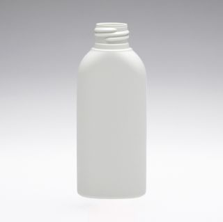 100 ml PE Bottles oval white 24/410