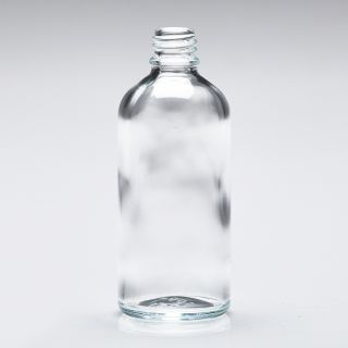 Flacon Roll-on 10 ml en verre transparent avec bouchon vissant blanc