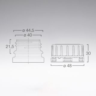 Tamper-evident closure white, DIN 40