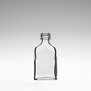 20 ml mini bottles made of glass, oval, DIN18, crystal clear