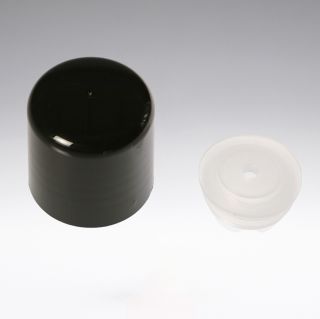 Screw cap black with reducer Ø 2 mm