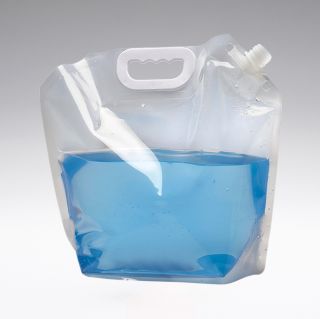 5 litre stand-up pouch Doypack clear with handle white