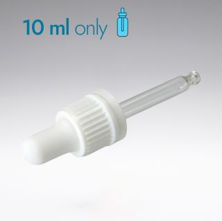 Dropper with first-opening guarantee white 52 mm 18/410