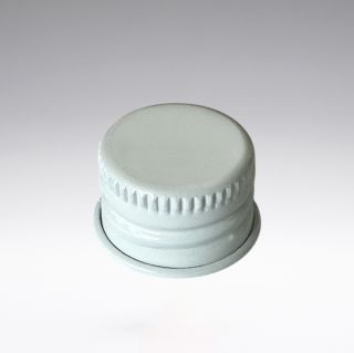 Aluminium screw cap white with PE-insert 18/410