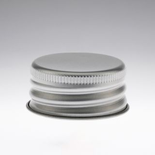 Aluminium screw cap silver with PE-insert 24/410