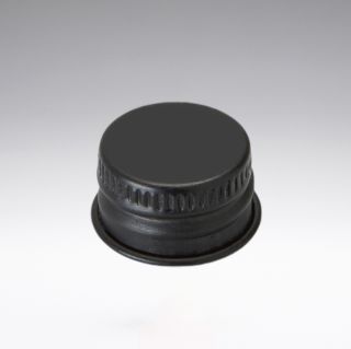 Aluminium screw cap black with PE-insert 18/410