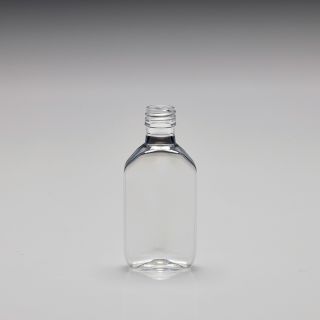 50 ml Liquor bottles, oval, PET, PP18, crystal clear