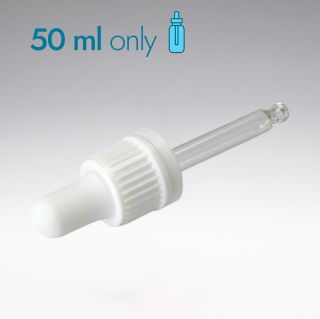 Pipette mit Erstöffnungsgarantie weiss 84 mm 18/410