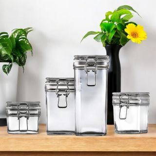 200 ml square preserve jar with swing stopper