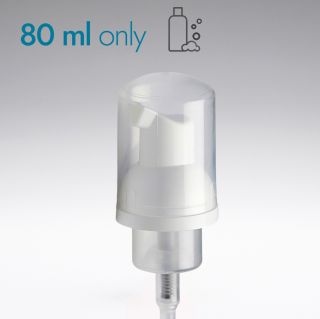 Foamer cap with overcap white for 80 ml bottles 30/410