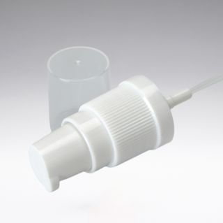 Lotion dispenser with dust cap white 18/410