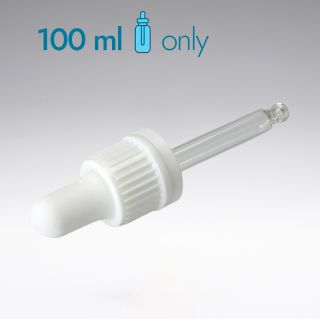 Pipette mit Erstöffnungsgarantie weiss 103 mm 18/410