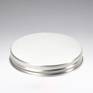 Bouchon à visser en aluminium avec insert en mousse PE et cache blanc pour boîtes en verre de 30 ml