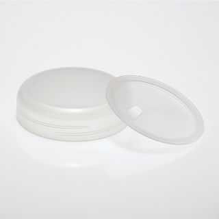 Bouchon à vis transparent et couvercle transparent pour boîte PP 100 ml