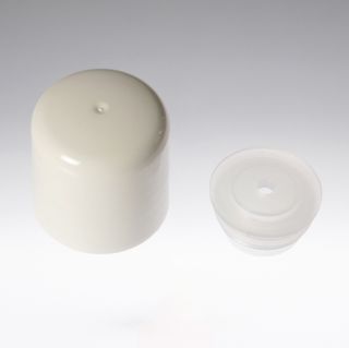 Screw cap white with reducer Ø 4 mm