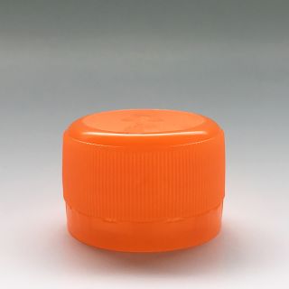 Bouteille transparente en plastique PET avec bouchon orange 330ml